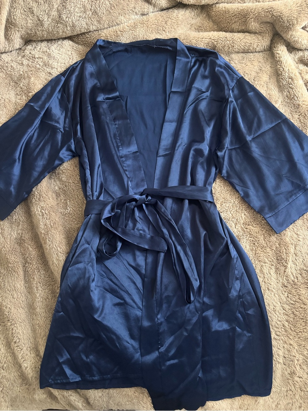 Blue Silky Robe